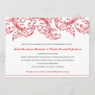 Invitation Carton d'invitation de mariage Venise (rouge rubis