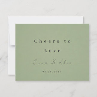 Invitation Carton d'invitation de mariage vert sauge