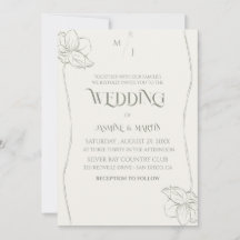 Carton d'invitation de mariage vert sauge élégant
