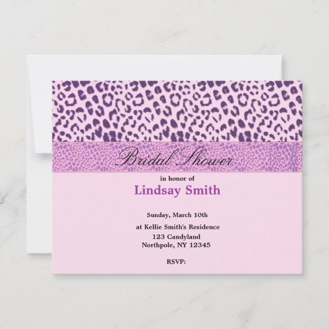 Invitation Carton d'invitation de mariage violet et rose (Devant)