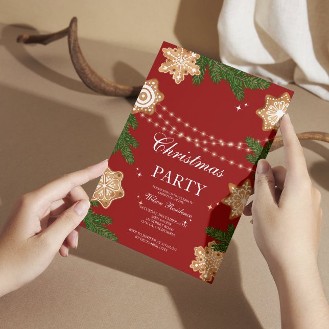 Invitation Carton d'invitation de Noël de luxe (Créateur téléchargé)