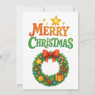 Invitation Carton d'invitation de Noël joyeux 