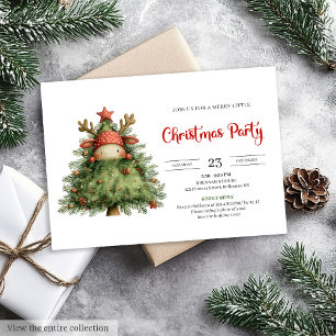 Invitation Carton d'invitation de Noël tendance rennes excent