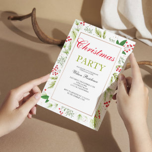 Invitation Carton d'invitation de Noël vintage