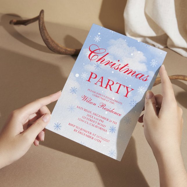 Invitation Carton d'invitation de Noël vintage (Créateur téléchargé)