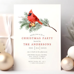 Invitation Carton d'invitation de Noël vintage aquarelle oise