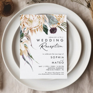 Invitation Carton d'invitation de réception de mariage à la f