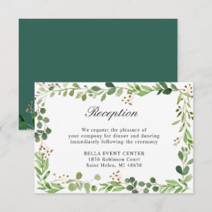 Invitation Carton d'invitation de réception de mariage à la v