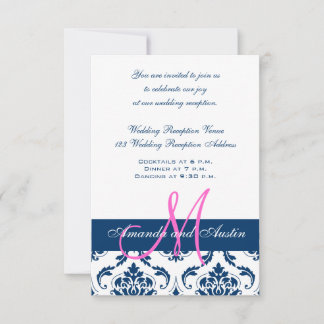 Invitation Carton d'invitation de réception de mariage en Dam