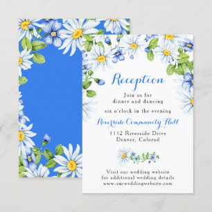 Invitation Carton d'invitation de réception de mariage floral