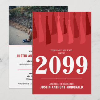 Invitation Carton d'invitation de remise de diplôme avec rang