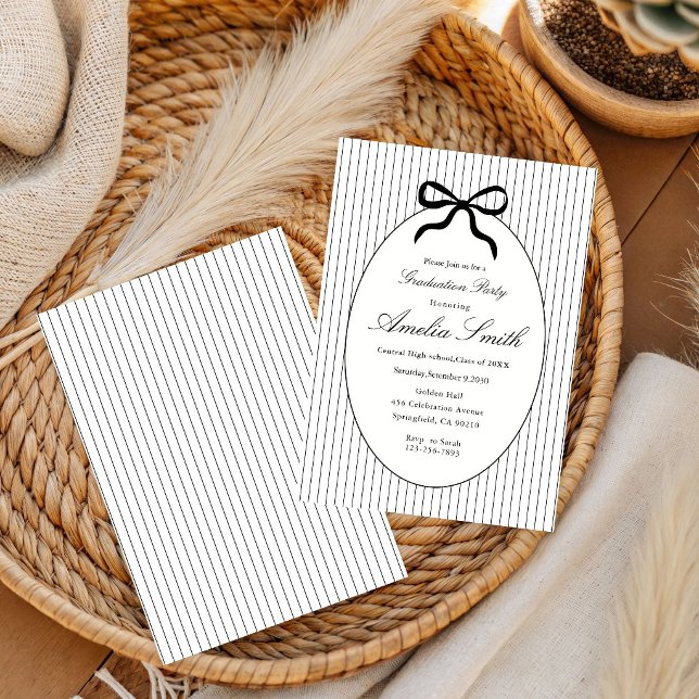 Invitation Carton d'invitation de remise de diplômes chic à r (Créateur téléchargé)
