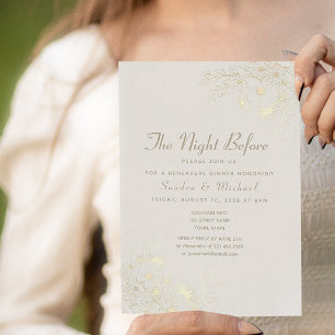 Invitation Carton d'invitation de répétition de dîner Ivory G