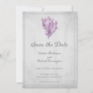 Invitation Carton d'invitation de sauvegarde de coquille de c