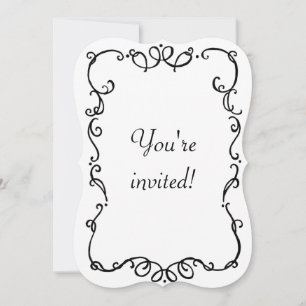 Invitation Carton d'invitation de style Art nouveau vintage
