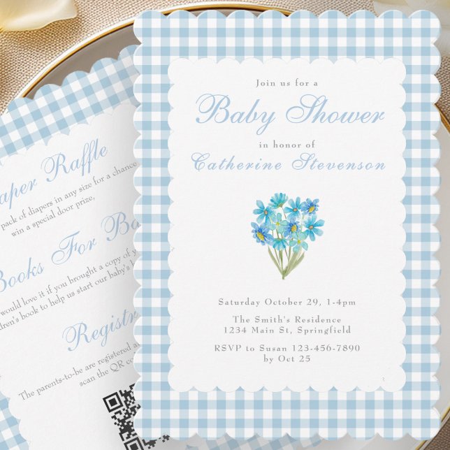 Invitation Carton d'invitation double face pour Baby Shower F (Créateur téléchargé)