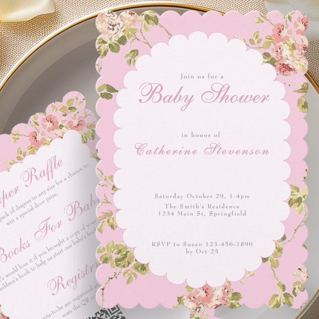 Invitation Carton d'invitation double face pour Baby Shower F (Créateur téléchargé)