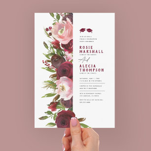 Invitation Carton d'invitation double pour fête de fin d'étud