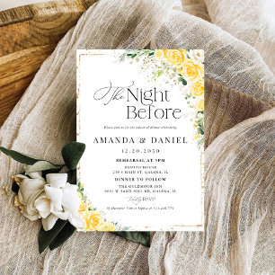 Invitation Carton d'invitation élégant aux répétitions du dîn