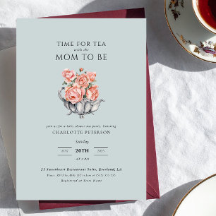 Invitation Carton d'invitation élégant de baby shower pour un