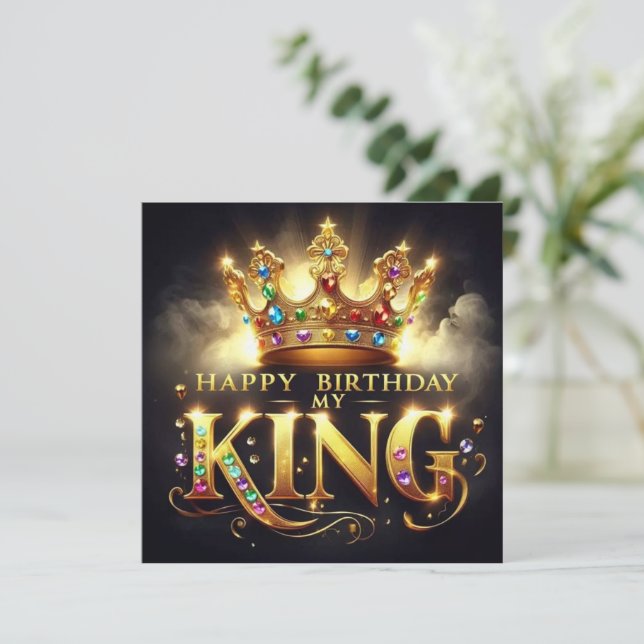 Invitation Carton d'invitation élégant de Joyeux Anniversaire (Debout devant)
