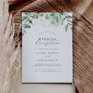 Invitation Carton d'invitation élégant de réception de mariag