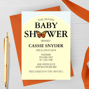 Invitation Carton d'invitation élégant pour Baby Shower papil