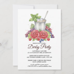 Invitation Carton d'invitation élégant pour la fête du Derby