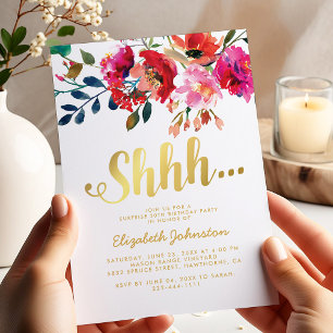 Invitation Carton d'invitation élégant pour une fête surprise
