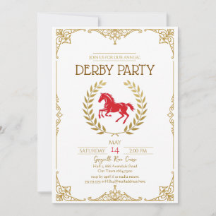 Invitation Carton d'invitation élégant pour une soirée Derby