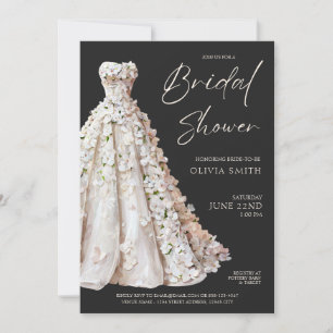 Invitation Carton d'invitation élégant Robe de Mariée pour la