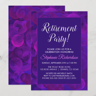 Invitation Carton d'invitation élégant violet pour une soirée