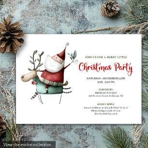 Invitation Carton d'invitation festif et original de Noël à l