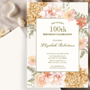 Invitation Carton d'invitation floral aux couleurs d'automne 