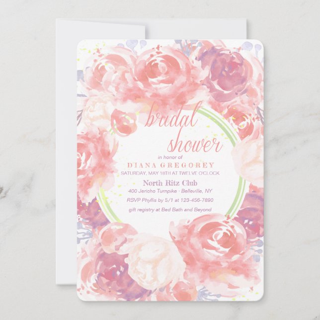 Invitation Carton d'invitation Floral Whispers (Devant)