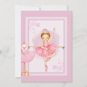 Invitation Carton d'invitation flore de ballerine