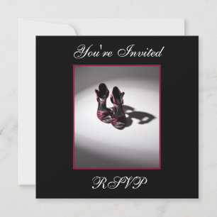 Invitation Carton d'invitation Glamour Rouge pour chaussure d