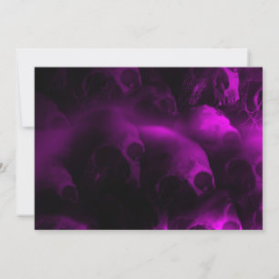 Invitation Carton d'invitation Halloween Crâne d'Enfer Rose C