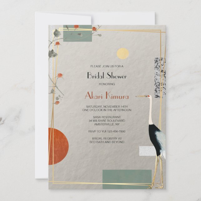 Invitation Carton d'invitation Heron Frame (Devant)