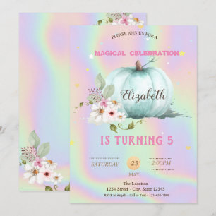 Invitation Carton d'invitation holographique pour anniversair