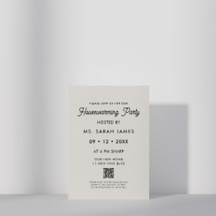 Invitation Carton d'invitation moderne de pendaison de crémai