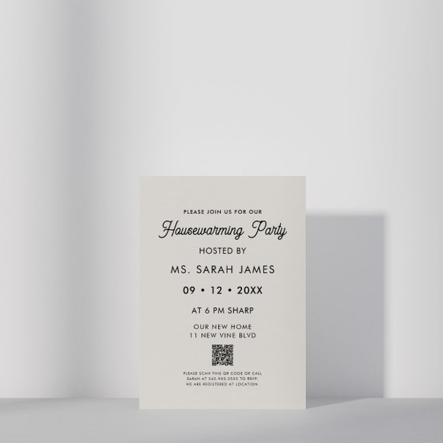 Invitation Carton d'invitation moderne de pendaison de crémai (Créateur téléchargé)