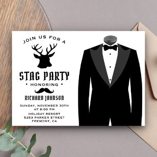 Invitation Carton d'invitation moderne de soirée d'enterremen