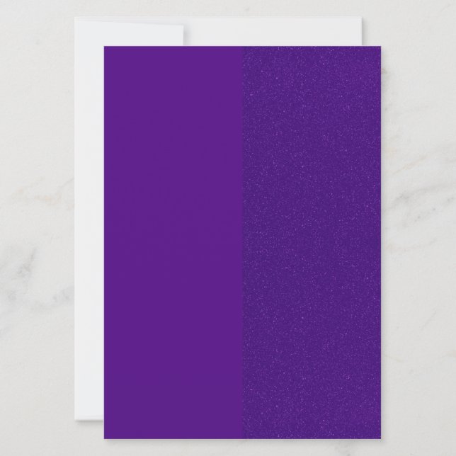 Invitation Carton d'invitation moderne pailleté violet – Pers (Devant)