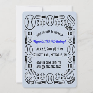 Invitation Carton d'invitation modifiable pour un anniversair