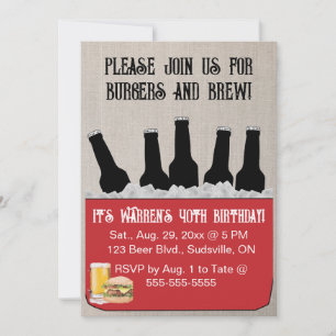 Invitation Carton d'invitation modifiable pour un anniversair