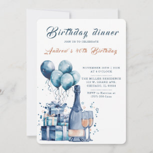 Invitation Carton d'invitation modifiable pour un dîner d'ann