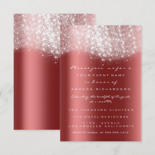 Invitation Carton d'invitation officiel Burgundy Rouge Paille