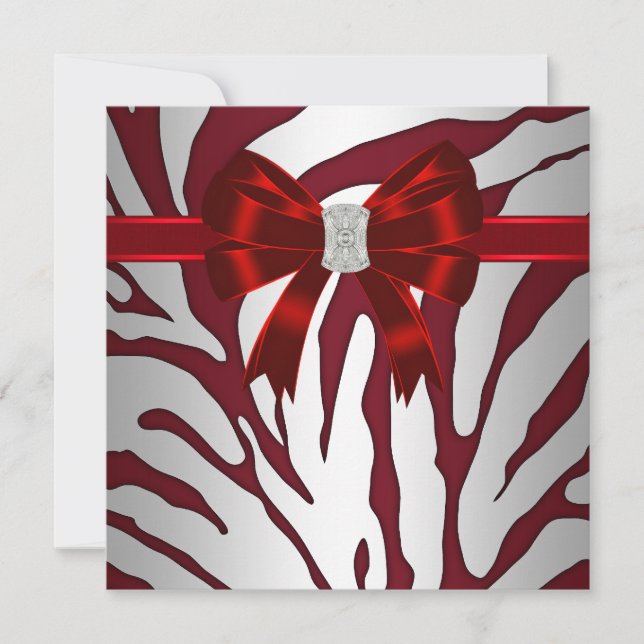 Invitation Carton d'invitation officiel Red Zebra (Devant)