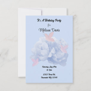 Invitation Carton d'invitation pastel pour anniversaire avec
